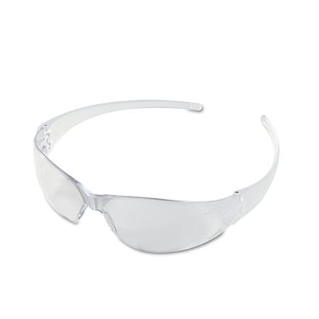 MCR Safety, Checkmate Wraparound Safety Glasses, Clr Polycarbonate Frame, Coated Clear Lens